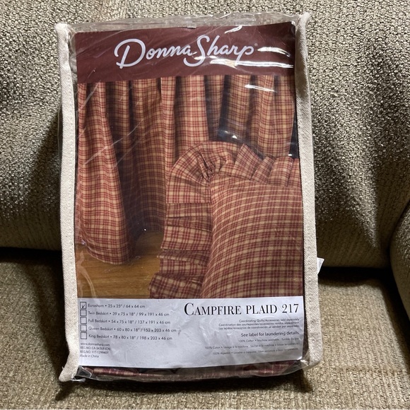 RUSTIC PRIMITIVE LODGE CAMPFIRE QUILTED COLLECTION FROM DONNA SHARP Euro Sham - Picture 7 of 7